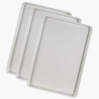 3-Piece Non-Stick Ceramic Baking Sheet Set – Slick & Non-Toxic Ceramic Coating – PTFE & PFOA Free Sheet Pans for Baking, Roasting & More (Half, Quarter, and Small Sizes)