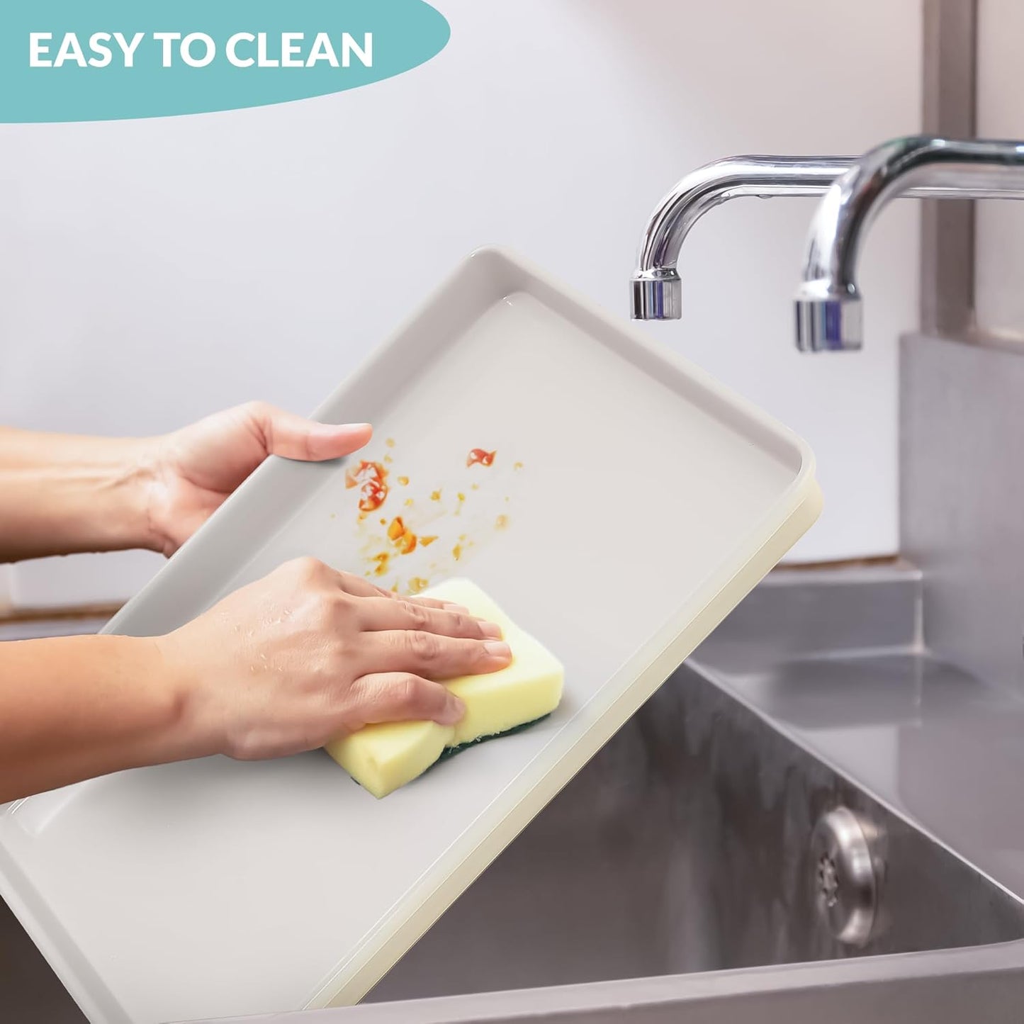 Nonstick Ceramic Baking Sheet/Cookie Sheet - Set of 2, Durable and Easy to Clean Baking Pans for Kitchen - Dishwasher and Freezer Safe, PFAS-Free (Half Sheet Pan)