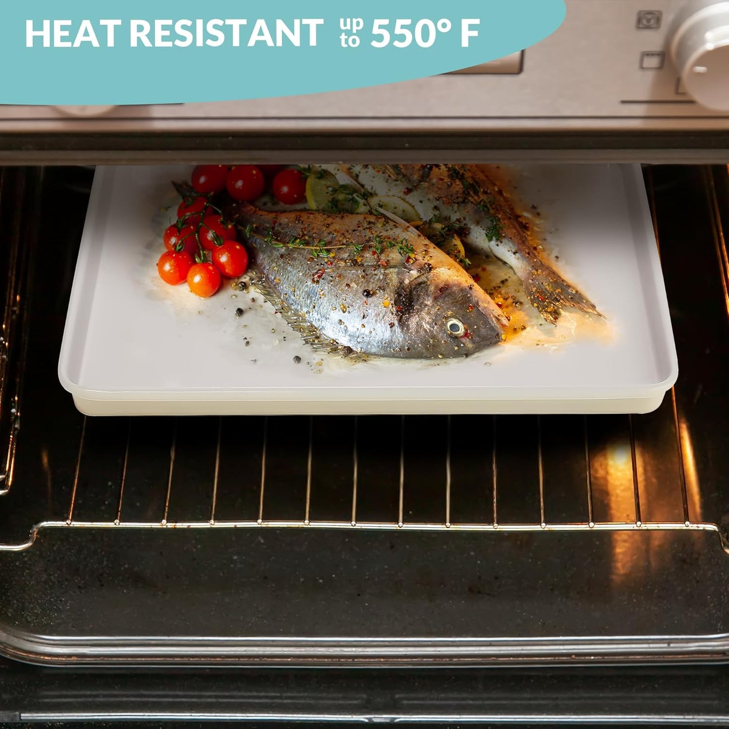 Nonstick Ceramic Baking Sheet/Cookie Sheet - Set of 2, Durable and Easy to Clean Baking Pans for Kitchen - Dishwasher and Freezer Safe, PFAS-Free (Half Sheet Pan)